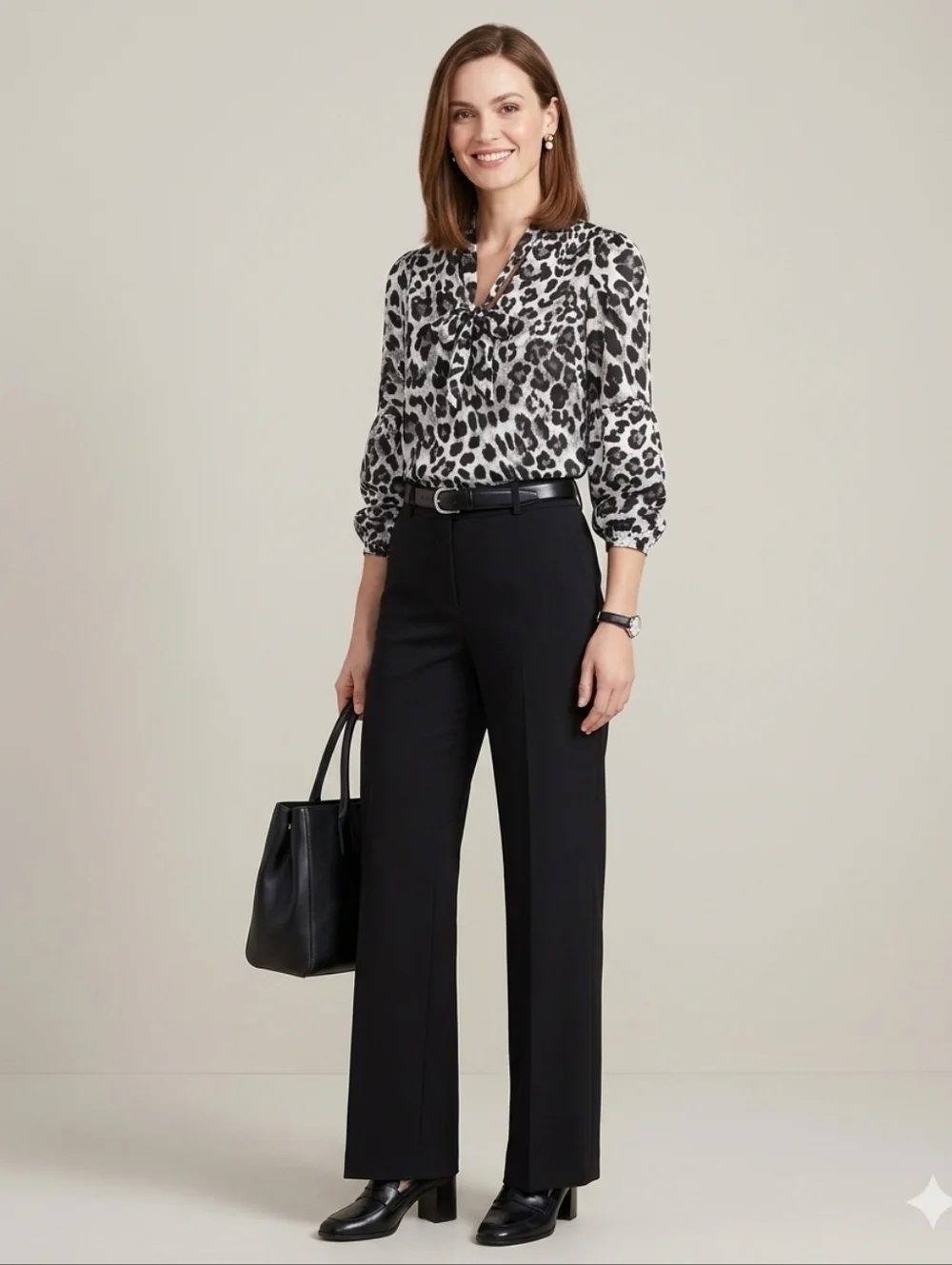 MICHAEL KORS - Yesler Leopard-Print Blouse - Picture 2 of 11